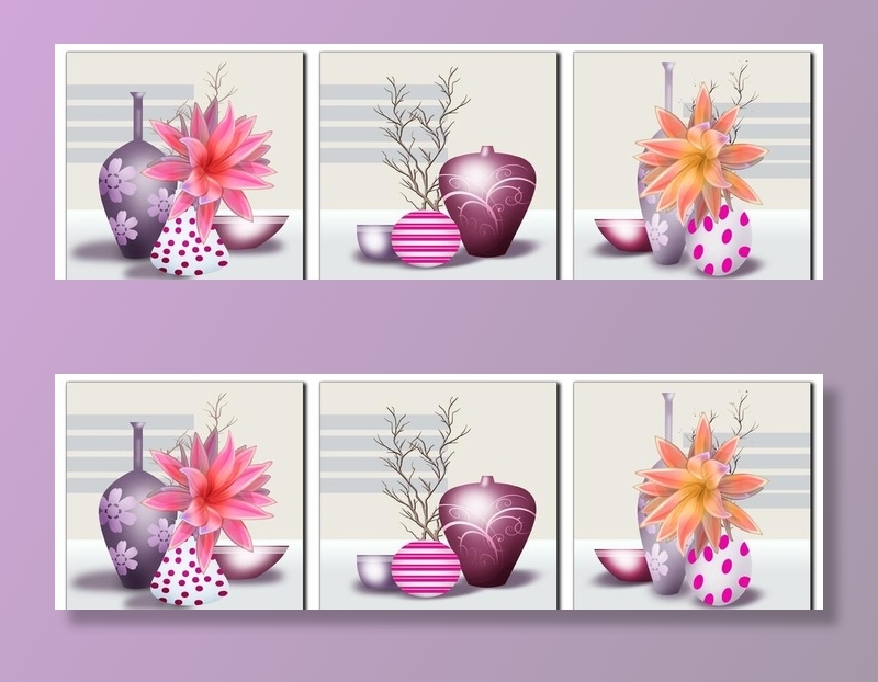花瓶玄关装饰画图片(7367x2500)psd模版下载