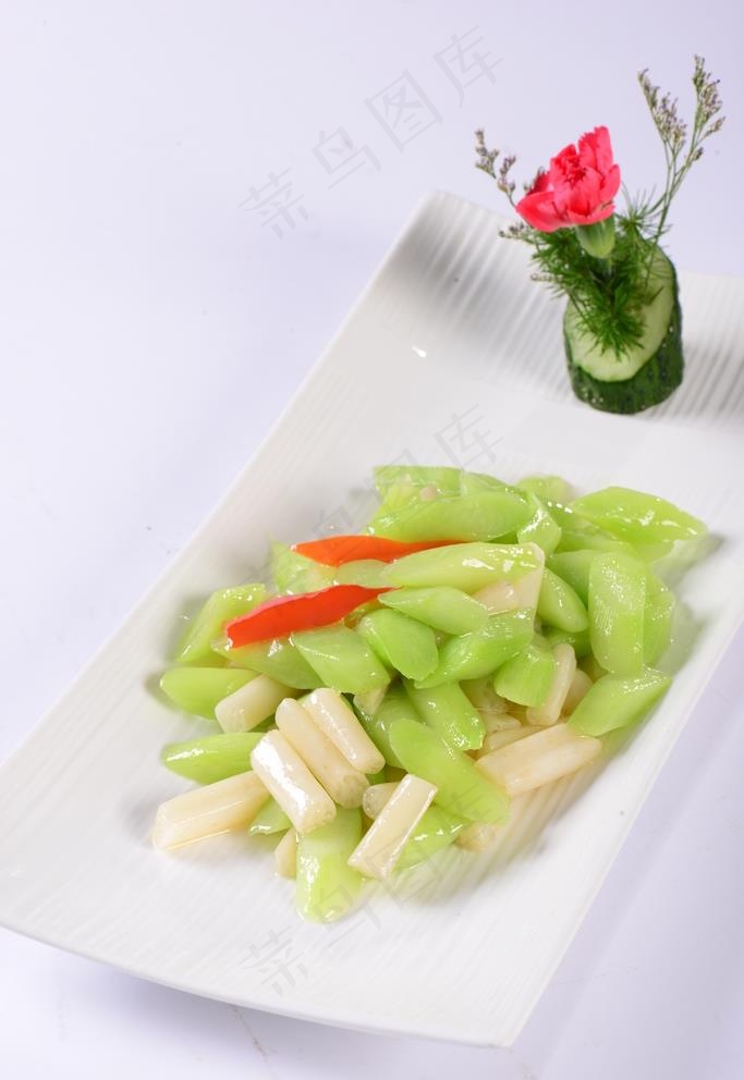碧绿炒藕带图片