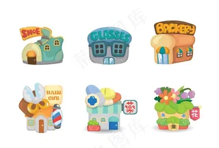 卡通彩色城堡图片