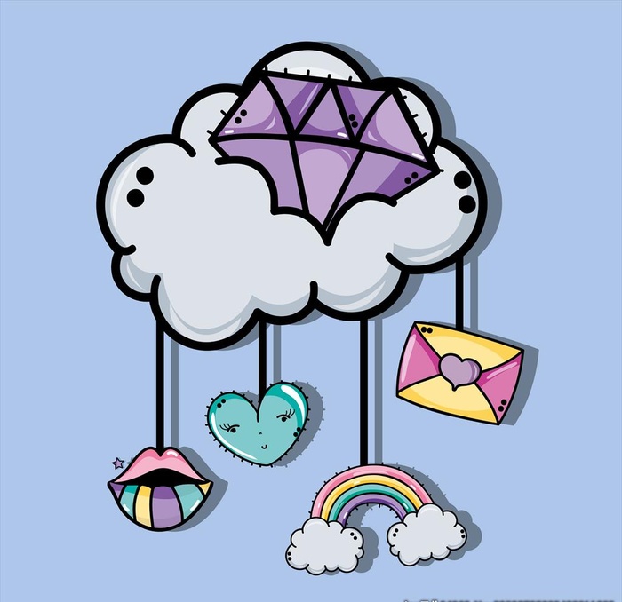 手绘生活元素图片eps,ai矢量模版下载