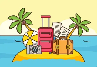 夏日旅行素材图片