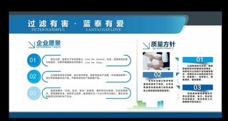 蓝色科技展板图片