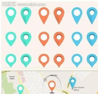 定位图标PSD图片