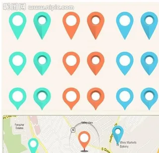 定位图标PSD图片