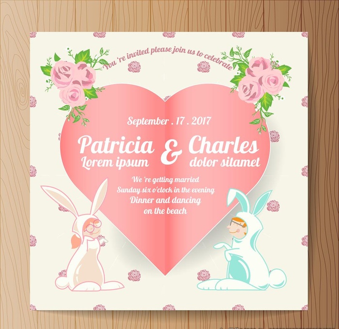 婚礼邀请卡图片