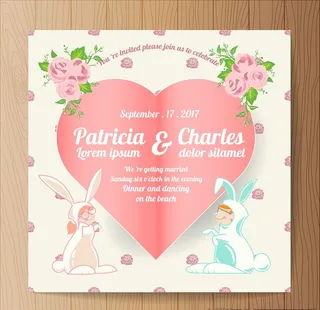 婚礼邀请卡图片