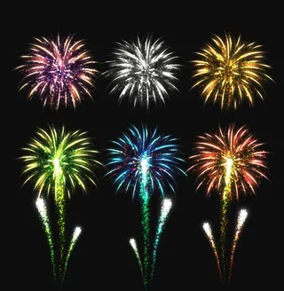 绚烂节日烟花矢量素材图片