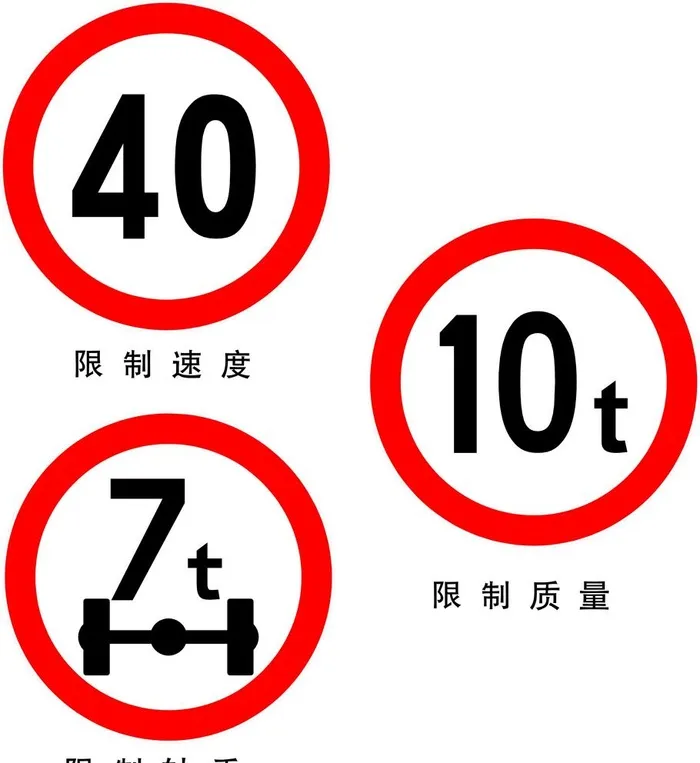 限制速度质量轴重图片cdr矢量模版下载