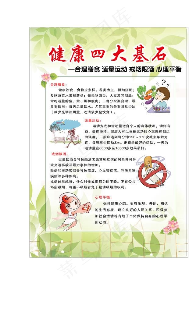 健康四大基石图片ai矢量模版下载