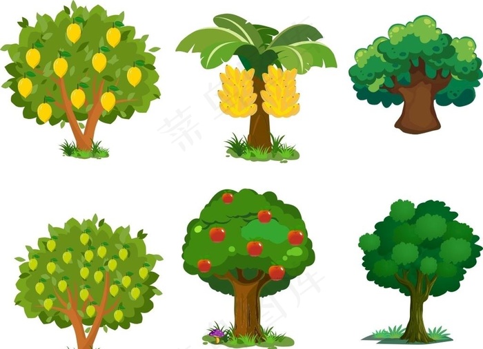 卡通树图片