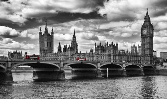 英国伦敦城市建筑黑白伦敦桥图片