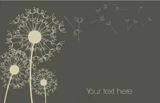 蒲公英矢量背景图片