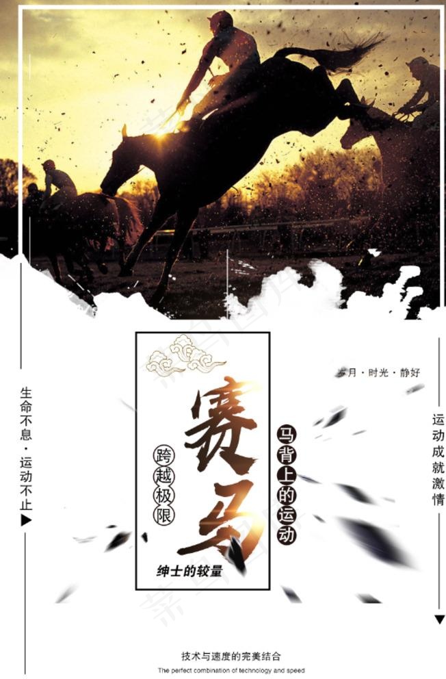 赛马图片(3500x5300)psd模版下载