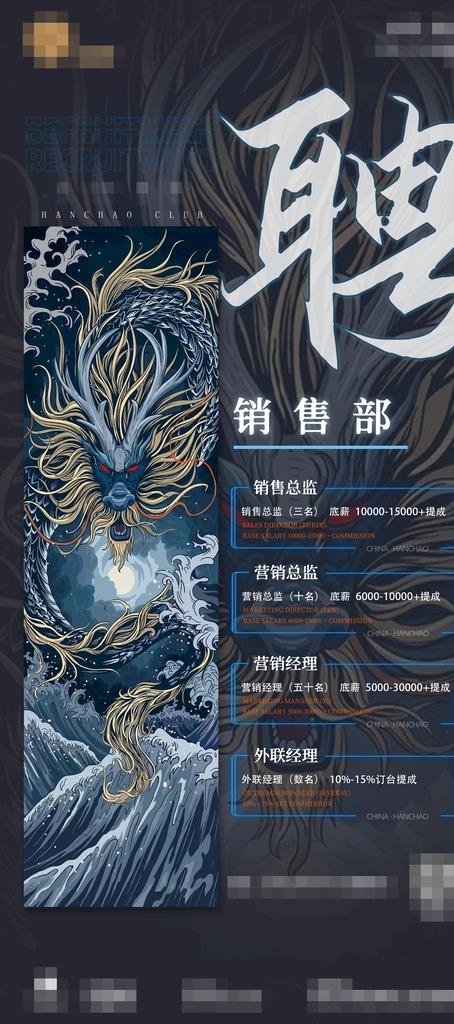 招聘海报图片(1496x3150)psd模版下载