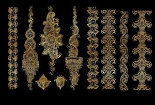 烫金花纹图案图片