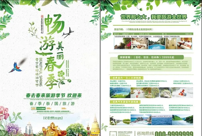 旅游单页图片(2480x3508)psd模版下载