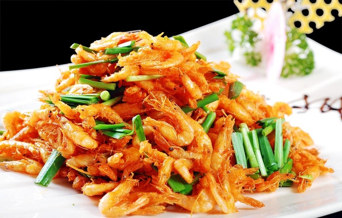 韭菜炒河虾图片