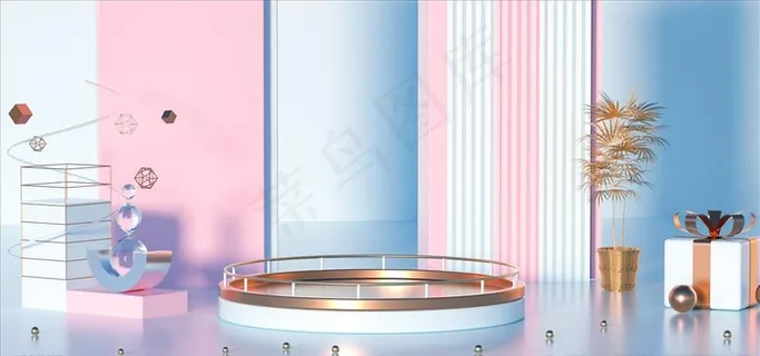 立体商品C4D展台图片 立体商品C4D展台图片