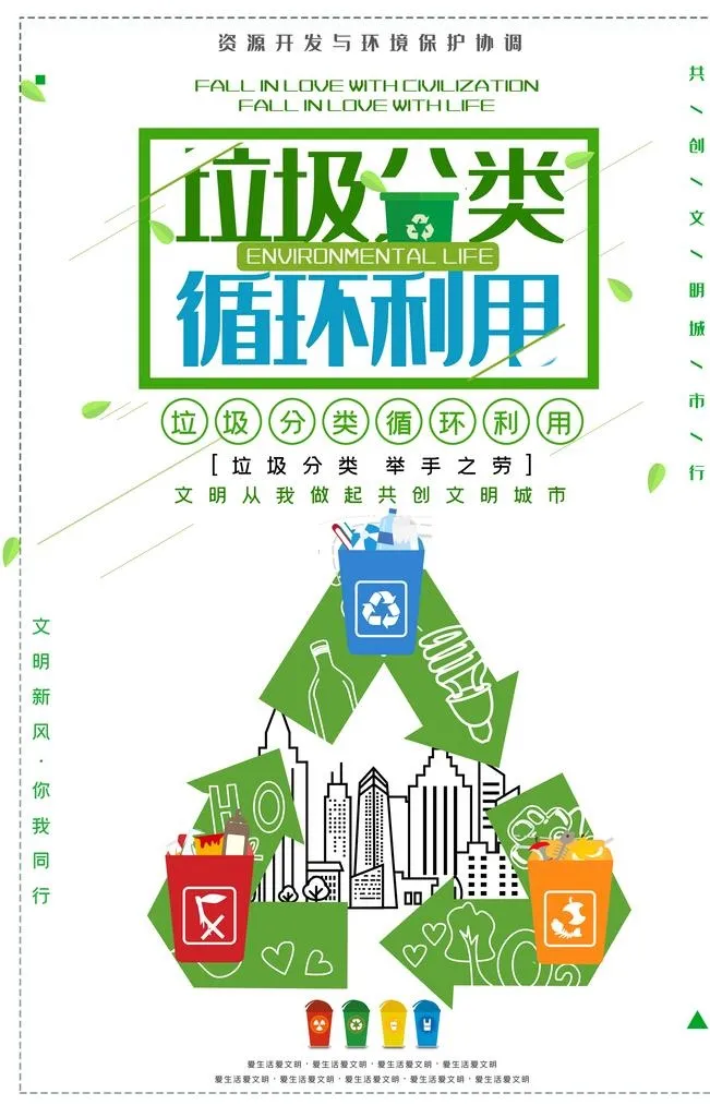 垃圾分类  图片(3500x5300)psd模版下载