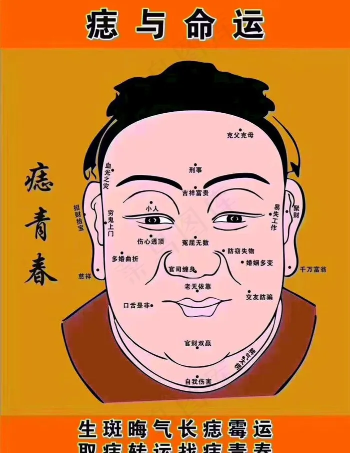 面痣图图片(1771x2362)psd模版下载