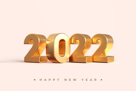 2022年3D新年快乐PS素材图片