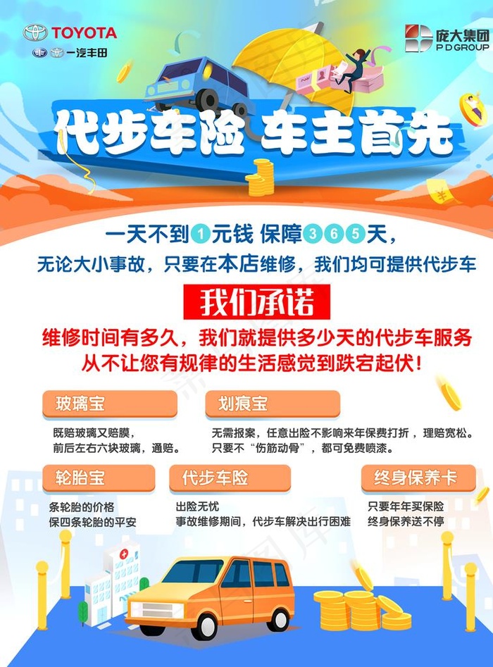 代步车险图片(3957x5138)psd模版下载