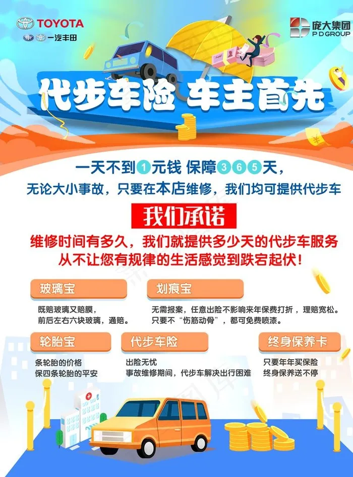 代步车险图片(3957x5138)psd模版下载