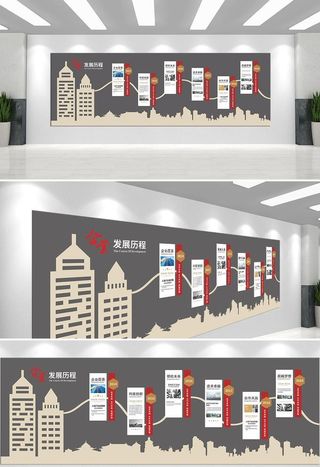 企业发展历程文化墙图片