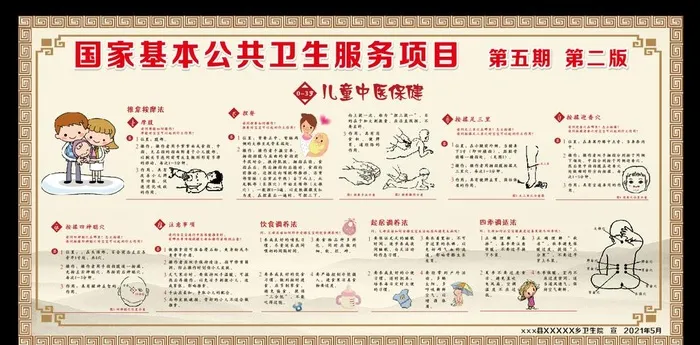 儿童中医保健知识展板图片cdr矢量模版下载