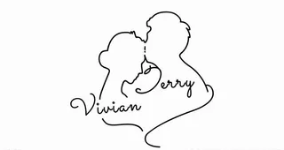 男女亲吻LOGO爱心图片