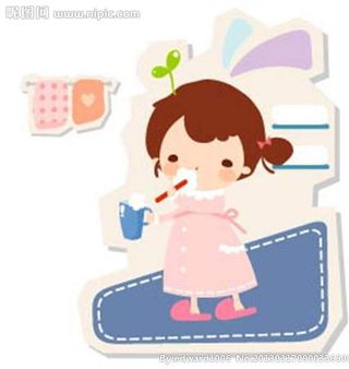小孩刷牙图片