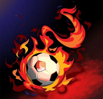 火焰足球图片