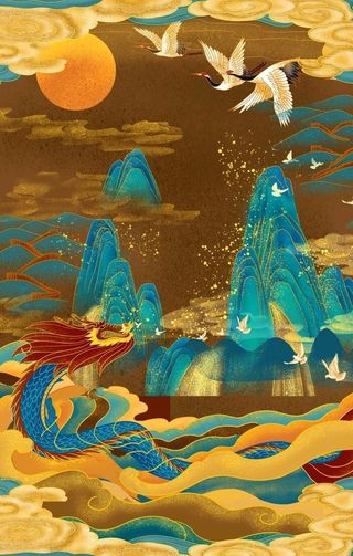 国潮虎年背景图片