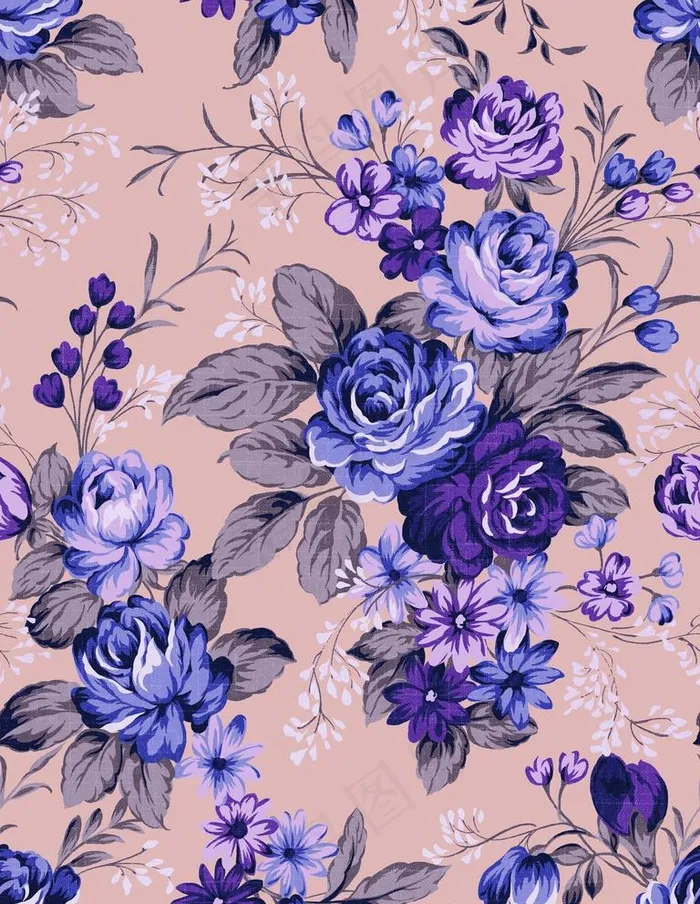 玫瑰花 数码印花图片