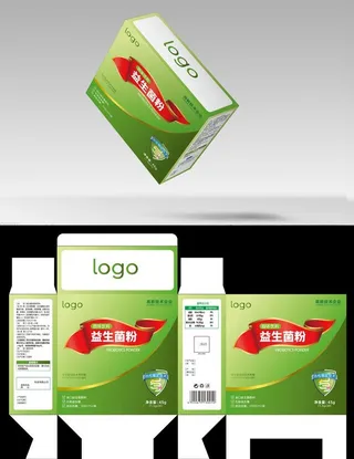 益生菌粉包装盒设计图片