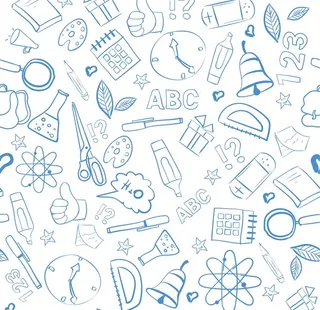 学校学习简笔画背景图片