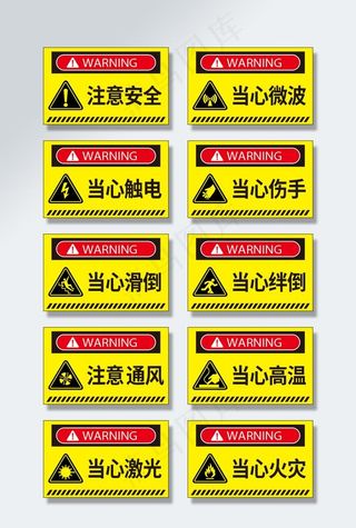 警告安全标识牌导视图图片