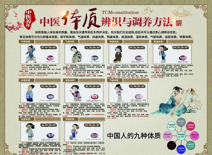 中医九种提质辨识与调养方法海报图片(4685x3583)psd模版下载