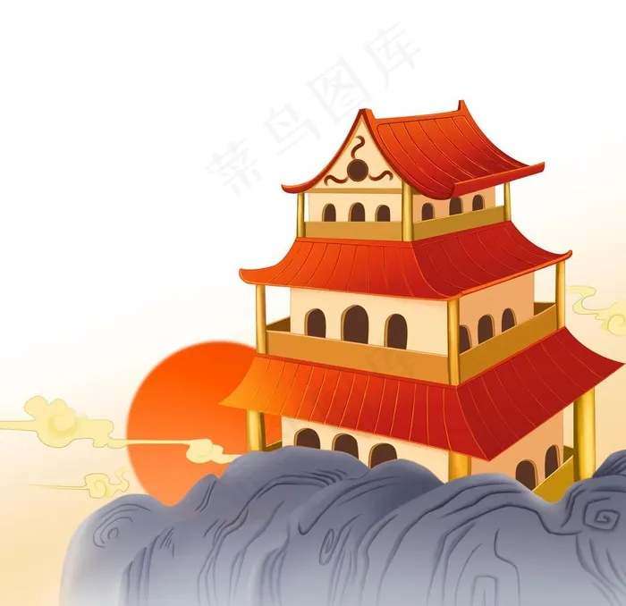 唐诗 黄鹤楼图片psd模版下载