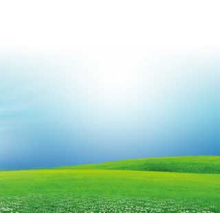 蓝天白云草地图片