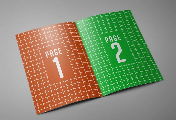 画册杂志样机图片(3500x2500)psd模版下载