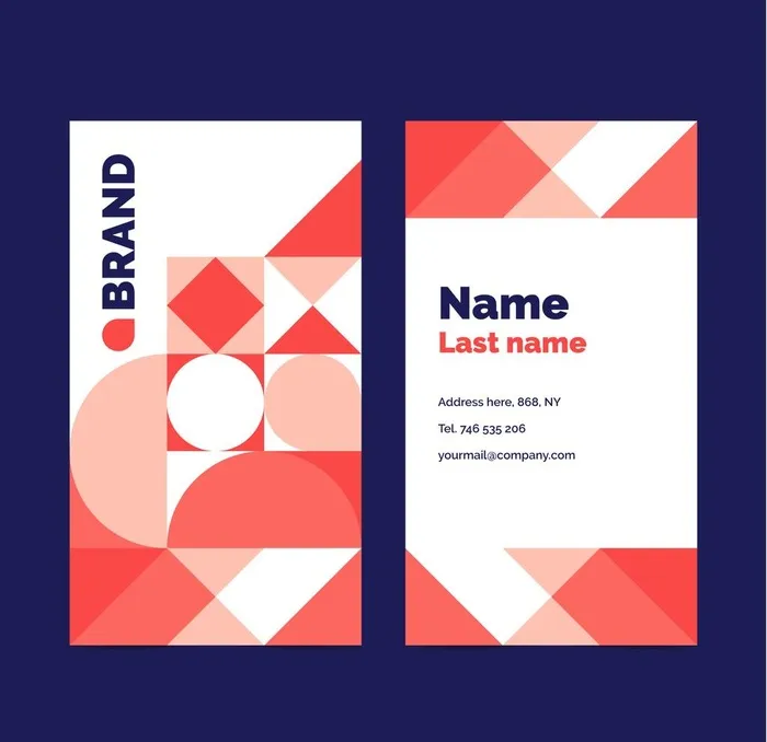 时尚几何名片图片ai矢量模版下载