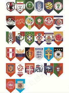 世界杯各国队旗图片