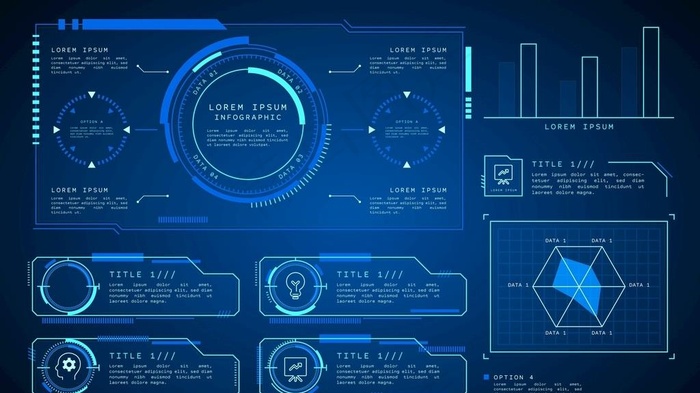 科技数据屏图片ai矢量模版下载