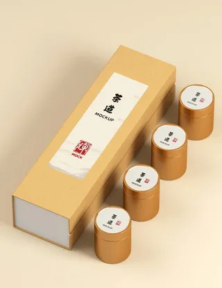 原创3D茶叶包装样机图片