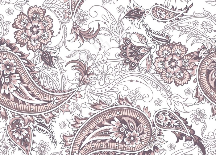 数码印花腰果花图片