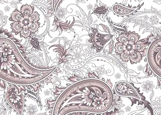 数码印花腰果花图片