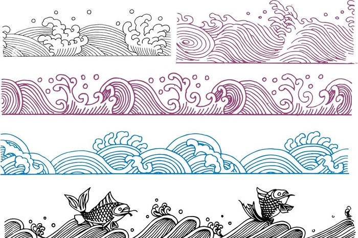 矢量浪花 素材图片