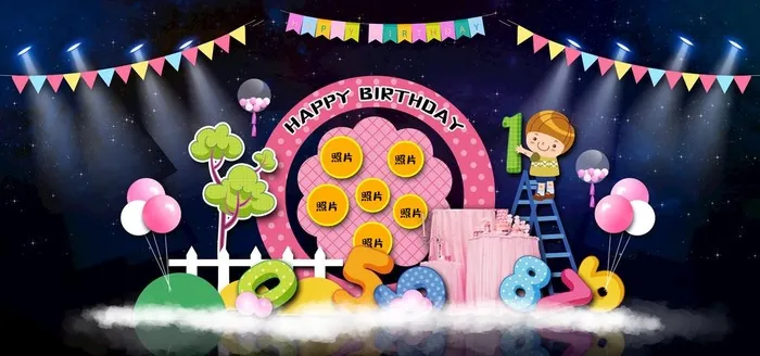 生日宴图片(7087x3543)psd模版下载