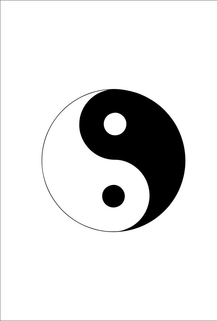 太极图标 八卦图标 太极剪影图片cdr矢量模版下载